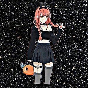 Waifu Chainsaw Man Makima Trick or Treat Enamel Pin Waifu Lewd Halloween Collect